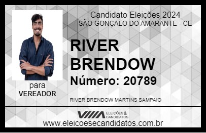 Candidato RIVER BRENDOW 2024 - SÃO GONÇALO DO AMARANTE - Eleições