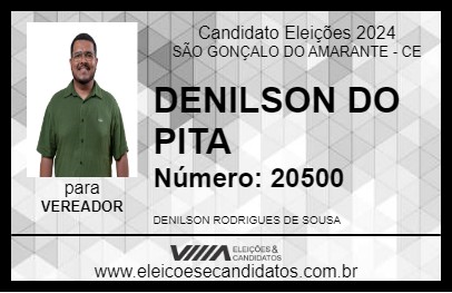 Candidato DENILSON DO PITA 2024 - SÃO GONÇALO DO AMARANTE - Eleições