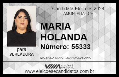 Candidato MARIA HOLANDA 2024 - AMONTADA - Eleições