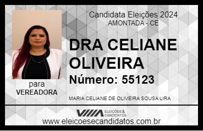 Candidato DRA CELIANE OLIVEIRA 2024 - AMONTADA - Eleições