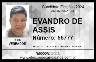 Candidato EVANDRO DE ASSIS 2024 - AMONTADA - Eleições