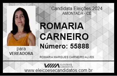 Candidato ROMARIA CARNEIRO 2024 - AMONTADA - Eleições