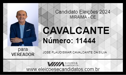 Candidato CAVALCANTE 2024 - MIRAÍMA - Eleições