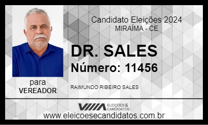 Candidato DR. SALES 2024 - MIRAÍMA - Eleições