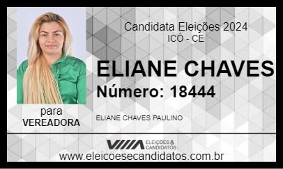 Candidato ELIANE CHAVES 2024 - ICÓ - Eleições