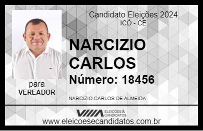 Candidato NARCIZIO CARLOS 2024 - ICÓ - Eleições