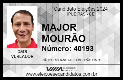 Candidato MAJOR MOURÃO 2024 - IPUEIRAS - Eleições