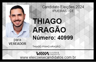 Candidato THIAGO ARAGÃO 2024 - IPUEIRAS - Eleições