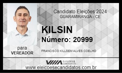 Candidato KILSIN 2024 - GUARAMIRANGA - Eleições