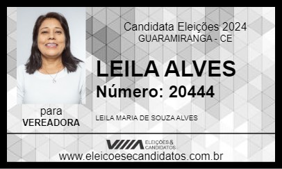 Candidato LEILA ALVES 2024 - GUARAMIRANGA - Eleições