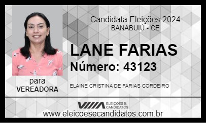 Candidato LANE FARIAS 2024 - BANABUIÚ - Eleições