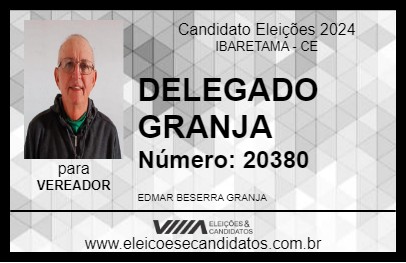 Candidato DELEGADO GRANJA 2024 - IBARETAMA - Eleições