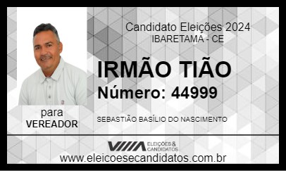 Candidato IRMÃO TIÃO 2024 - IBARETAMA - Eleições