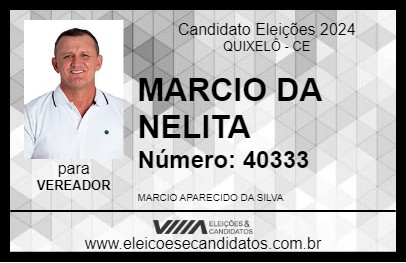 Candidato MARCIO DA NELITA 2024 - QUIXELÔ - Eleições