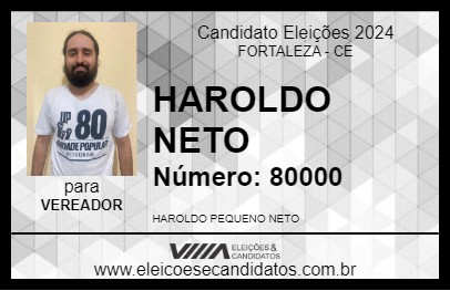 Candidato HAROLDO NETO 2024 - FORTALEZA - Eleições