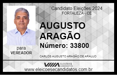 Candidato AUGUSTO ARAGÃO 2024 - FORTALEZA - Eleições