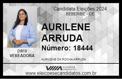 Candidato AURILENE ARRUDA 2024 - BEBERIBE - Eleições