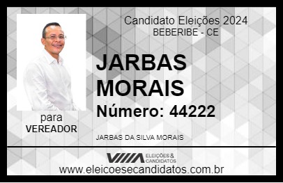 Candidato JARBAS MORAIS 2024 - BEBERIBE - Eleições