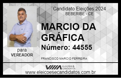 Candidato MARCIO DA GRÁFICA  2024 - BEBERIBE - Eleições