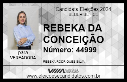 Candidato REBEKA DA CONCEIÇÃO 2024 - BEBERIBE - Eleições