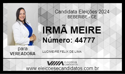 Candidato IRMÃ MEIRE 2024 - BEBERIBE - Eleições