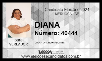 Candidato DIANA 2024 - MERUOCA - Eleições