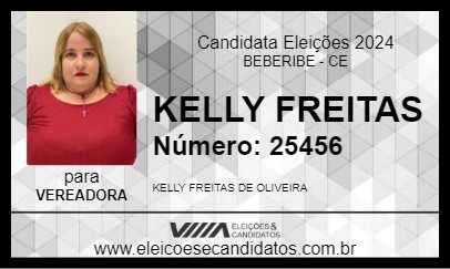 Candidato KELLY FREITAS 2024 - BEBERIBE - Eleições