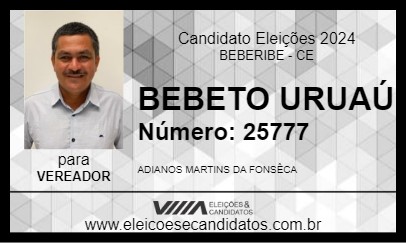 Candidato BEBETO URUAÚ 2024 - BEBERIBE - Eleições