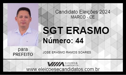 Candidato SGT ERASMO 2024 - MARCO - Eleições