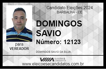 Candidato DOMINGOS  SAVIO 2024 - BARBALHA - Eleições