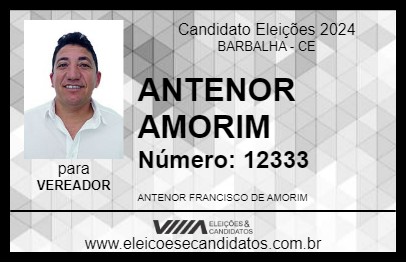 Candidato ANTENOR AMORIM 2024 - BARBALHA - Eleições