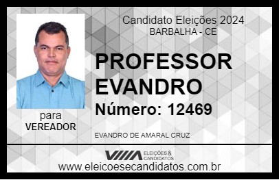 Candidato PROFESSOR EVANDRO 2024 - BARBALHA - Eleições