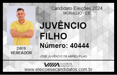 Candidato JUVÊNCIO FILHO 2024 - MORAÚJO - Eleições