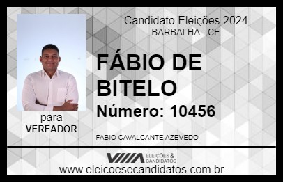 Candidato FÁBIO DE BITELO 2024 - BARBALHA - Eleições