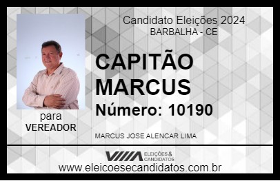 Candidato CAPITÃO MARCUS 2024 - BARBALHA - Eleições