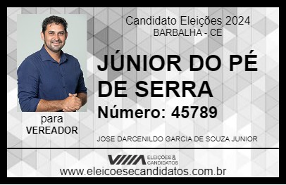 Candidato JÚNIOR DO PÉ DE SERRA 2024 - BARBALHA - Eleições