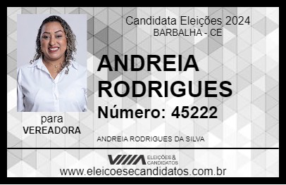 Candidato ANDREIA RODRIGUES 2024 - BARBALHA - Eleições