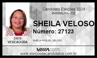 Candidato SHEILA VELOSO 2024 - BARBALHA - Eleições