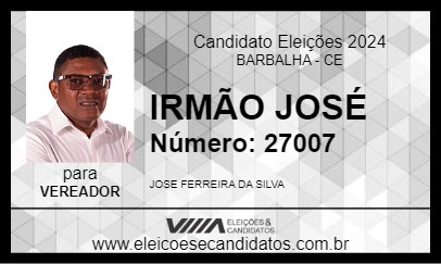 Candidato IRMÃO JOSÉ 2024 - BARBALHA - Eleições