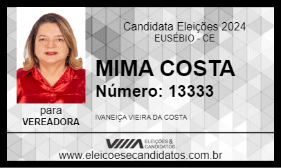 Candidato MIMA COSTA 2024 - EUSÉBIO - Eleições