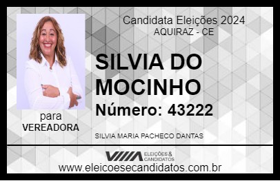 Candidato SILVIA DO MOCINHO 2024 - AQUIRAZ - Eleições