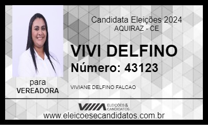 Candidato VIVI DELFINO 2024 - AQUIRAZ - Eleições