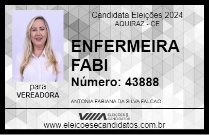 Candidato ENFERMEIRA FABI 2024 - AQUIRAZ - Eleições