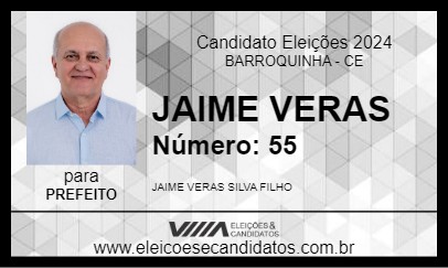 Candidato JAIME VERAS 2024 - BARROQUINHA - Eleições