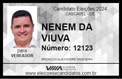 Candidato NENEM DA VIUVA 2024 - CASCAVEL - Eleições