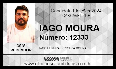 Candidato IAGO MOURA 2024 - CASCAVEL - Eleições