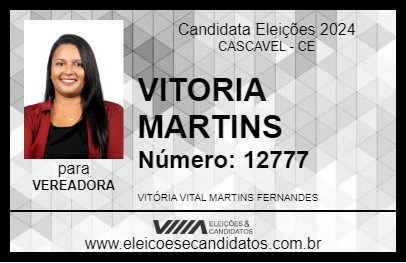 Candidato VITORIA MARTINS 2024 - CASCAVEL - Eleições