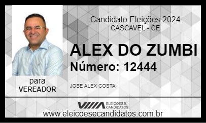 Candidato ALEX DO ZUMBI 2024 - CASCAVEL - Eleições