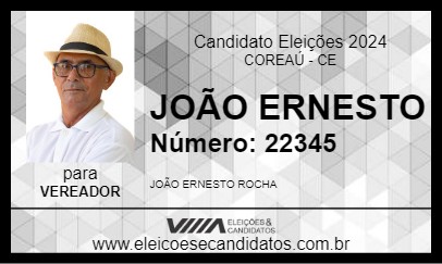 Candidato JOÃO ERNESTO 2024 - COREAÚ - Eleições