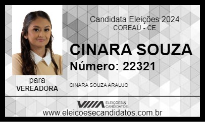 Candidato CINARA SOUZA 2024 - COREAÚ - Eleições